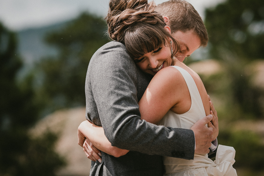 RMNP first look, colorado wedding photographer, Rocky mountain National park wedding