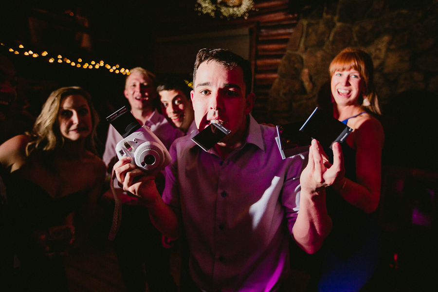 wedding reception, Polaroids, bridal party