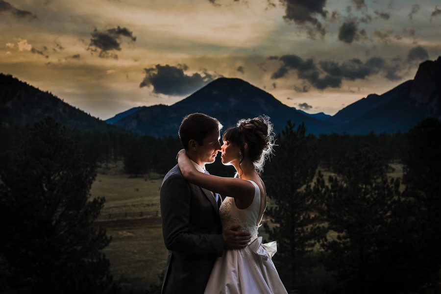 estes park wedding photographer, bridal portraits, colorado mountain wedding